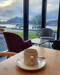 View of Skye from Raasay Distillery Cafe